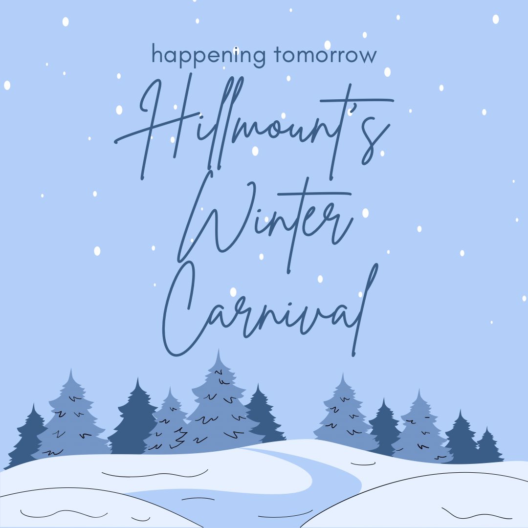 HillmountSC's tweet photo. 📣 Hillmount’s Winter Carnival is tomorrow ❄️and we also have pizza lunch🍕! Make sure to dress warm so you can enjoy some fun outdoors. 🧤🧣Don’t forget to bring a change of clothing (especially socks 🧦) and a thermos or cup for hot chocolate. https://t.co/XHror4ByQM