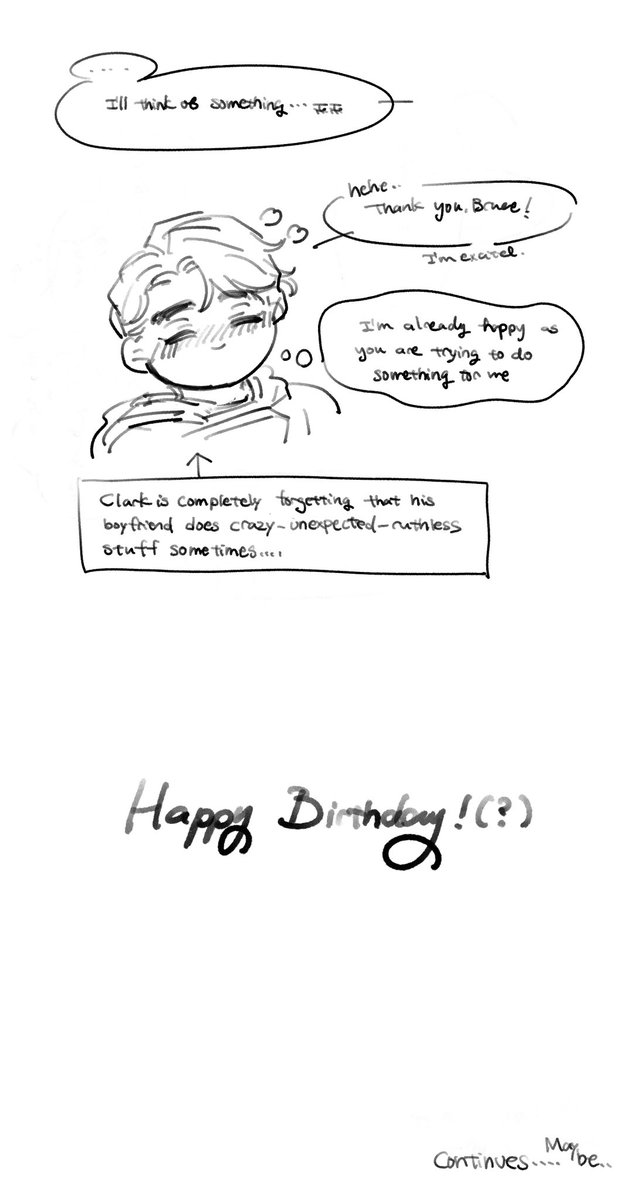 English ver. Happy Birthday, Clark! Clark wants to take care of Bruce and Bruce wants to do more for Clark…🫶
#superbat 