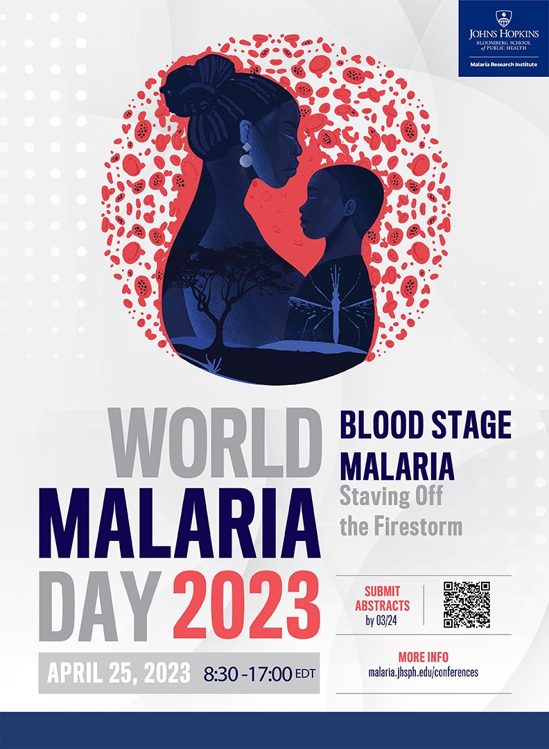 Register to attend on April 25 the World Malaria Day Symposium in Baltimore, MD, USA. Submit abstracts by the MARCH 24 deadline to present at the event's Poster Session.  All speakers will be there in person. Zoom for virtual attendees. MORE INFO here: bit.ly/3y4j7zC