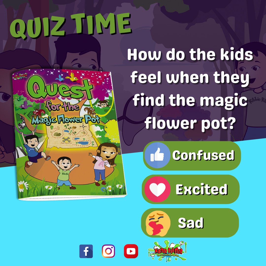 MasterPlasterSM's tweet image. Get your thinking caps on, it's quiz time! Test your knowledge on The Quest for the Magic Flower Pot story. #TQFTMFP #QuizTime #MasterPlaster #TheStorytellingMagician