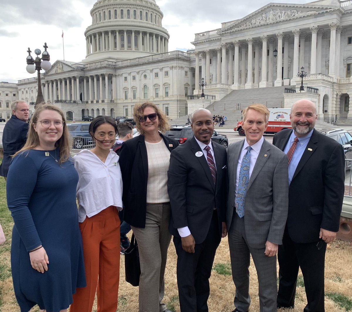 Tip of the cap to thank this inspiring #yadvocate team led by Anthony Walters of <a href="/ymcashr/">YMCA of S HamptonRds</a> to support <a href="/SenatorLankford/">Sen. James Lankford</a> and Sen. <a href="/ChrisCoons/">Senator Chris Coons</a> as they moved to provide #relief4charities with the #CharitableAct.  Thx <a href="/klick0708/">Kelly Kennai</a> <a href="/KelseyMcKim/">Kelsey McKim</a> @KaylaPaynee for leading <a href="/YMCAadvocacy/">YMCA Government Relations</a>!
