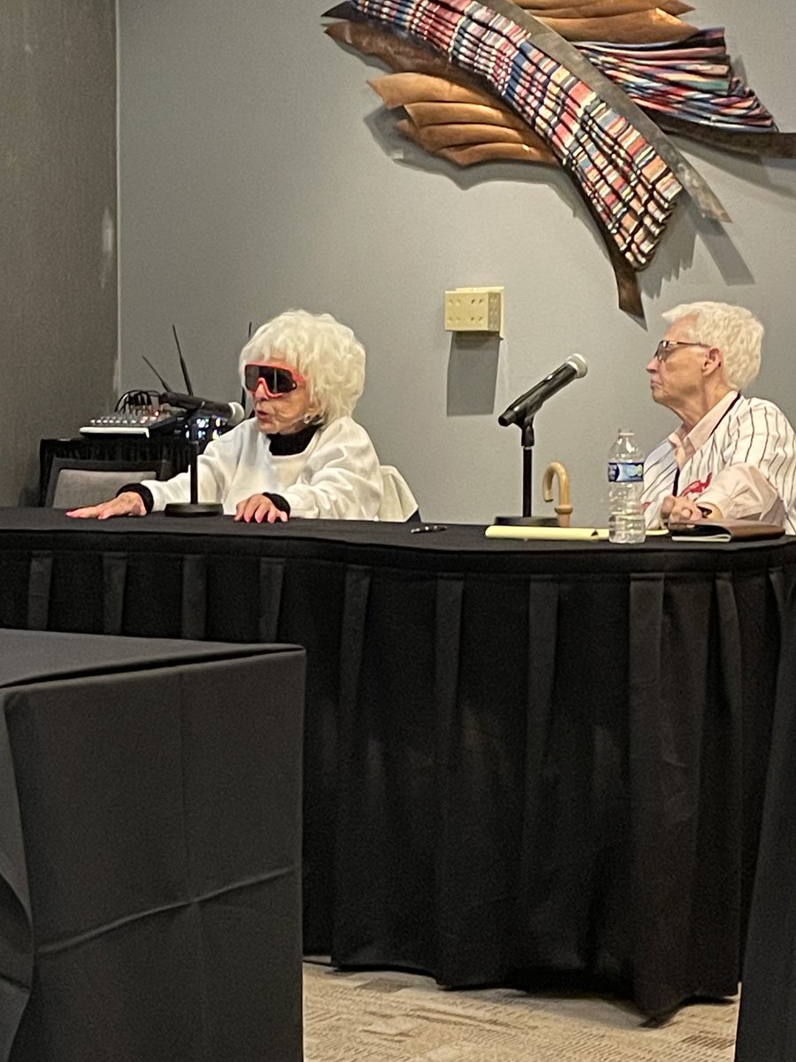 “We need a league of our own again.” ~Maybelle Blair, who pitched with the #PeoriaRedWings in the ⁦@AAGPBL⁩ 
(She also thinks we need women umpires) ⁦@NineConference⁩ ⁦@NINEjournal⁩ #WomenInBaseball