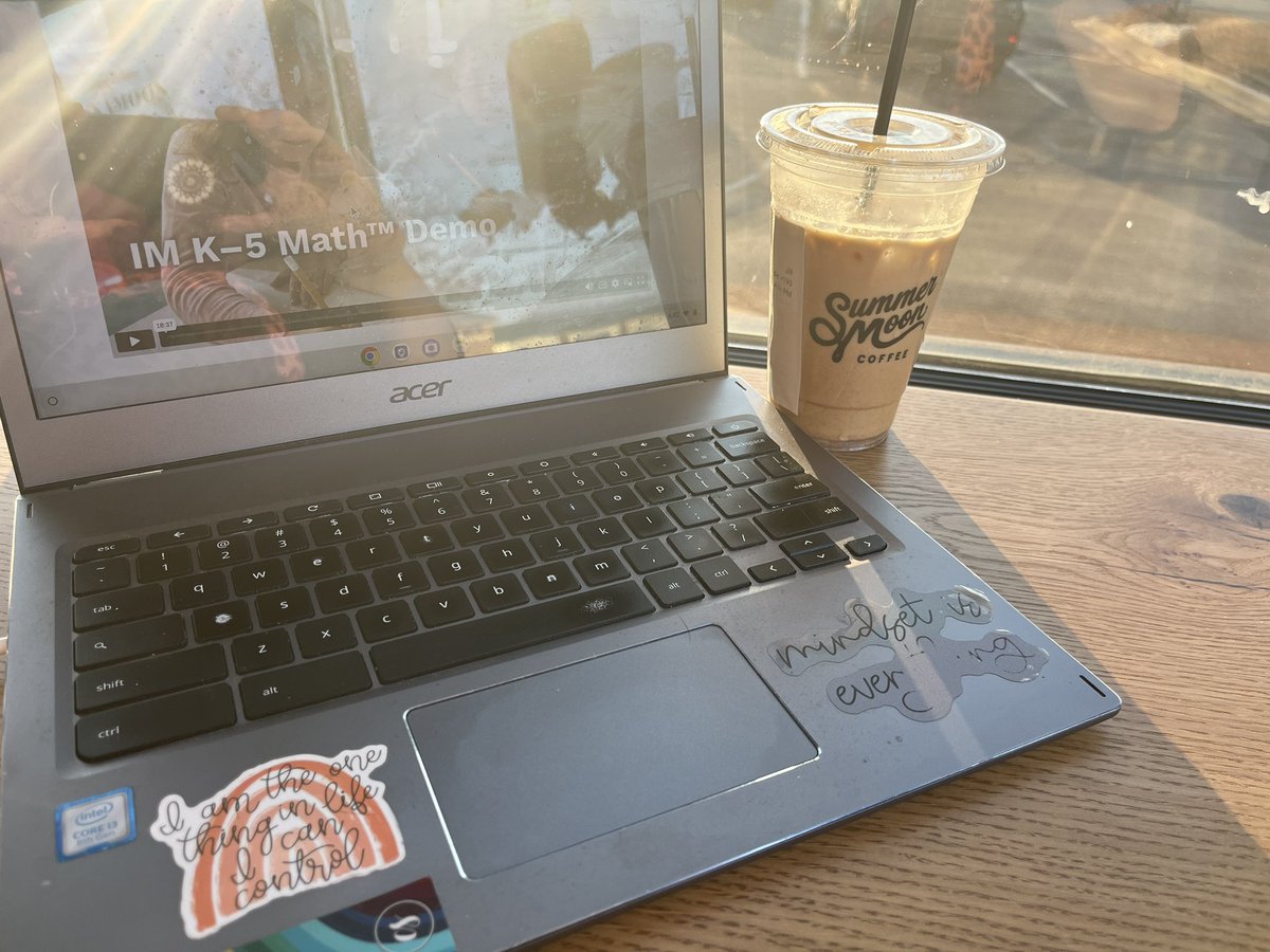 jmpearce9's tweet image. Enjoyed a sunny spot after school to explore K-5 math pilot resources and a delicious coffee from Summer Moon (Crystal Lake)!