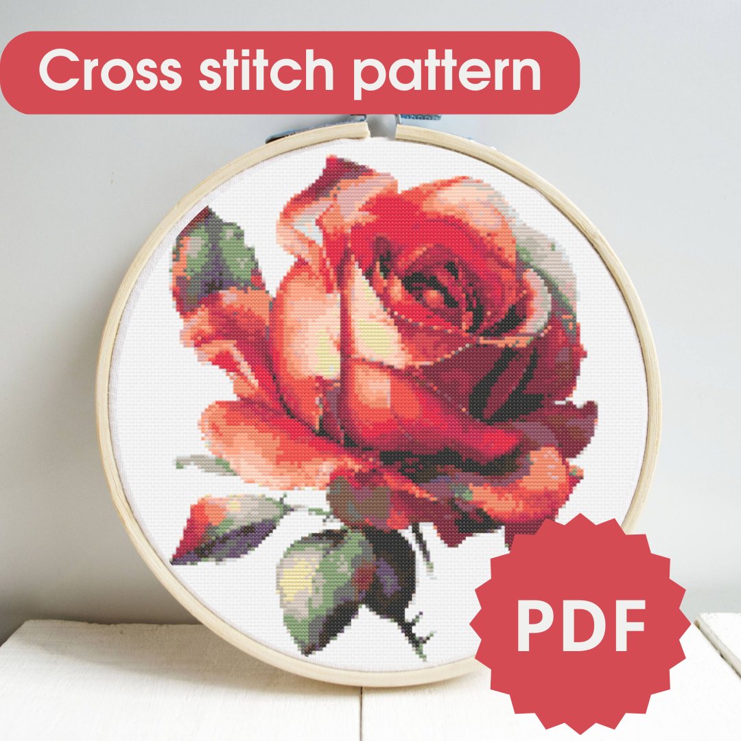 Rose cross stitch pattern, flower cross stitch chart, PDF
inspireuplift.com/Flower-Mandala…
#cross_stitch_pattern #crossstitchchart