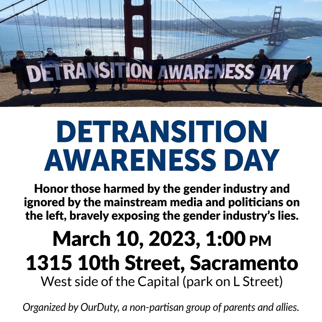 ChloeCole's tweet photo. If you’re in the Sacramento area, come out to celebrate Detrans Awareness Day!!! It’s going to be huge! https://t.co/pZafAEl6sE