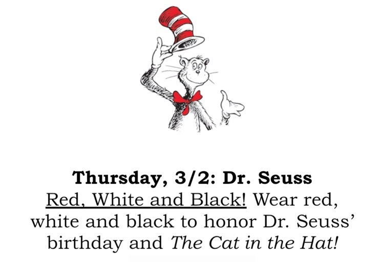Last call to send in your form to join us for our DEAR Read-in on Friday! Tomorrow is Dr. Seuss' birthday! ♥️ 🤍 🖤 📚
