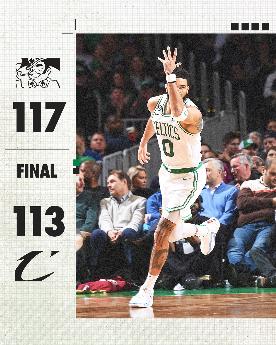 Boston Celtics là đội thắng chung cuộc với tỷ số 117-113
