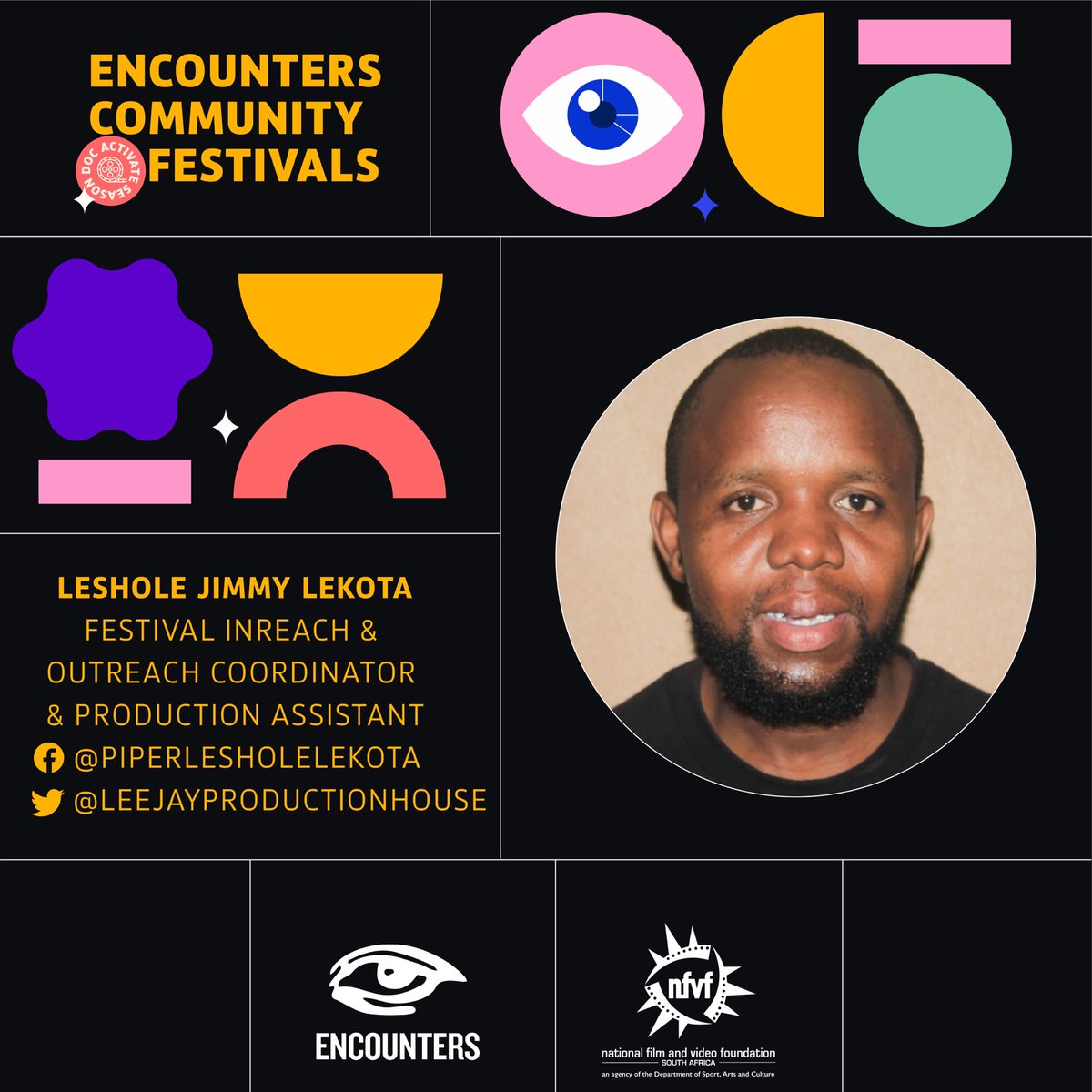 EncountersDoc's tweet image. A warm welcome to @Sello_Chokoe and team to the first edition of the Encounters Community Festivals: Doc Activate Season 2023.

#pesp3
#encounterscommunityfestivals
#communityfestivals
#nfvf
#docactivateseason