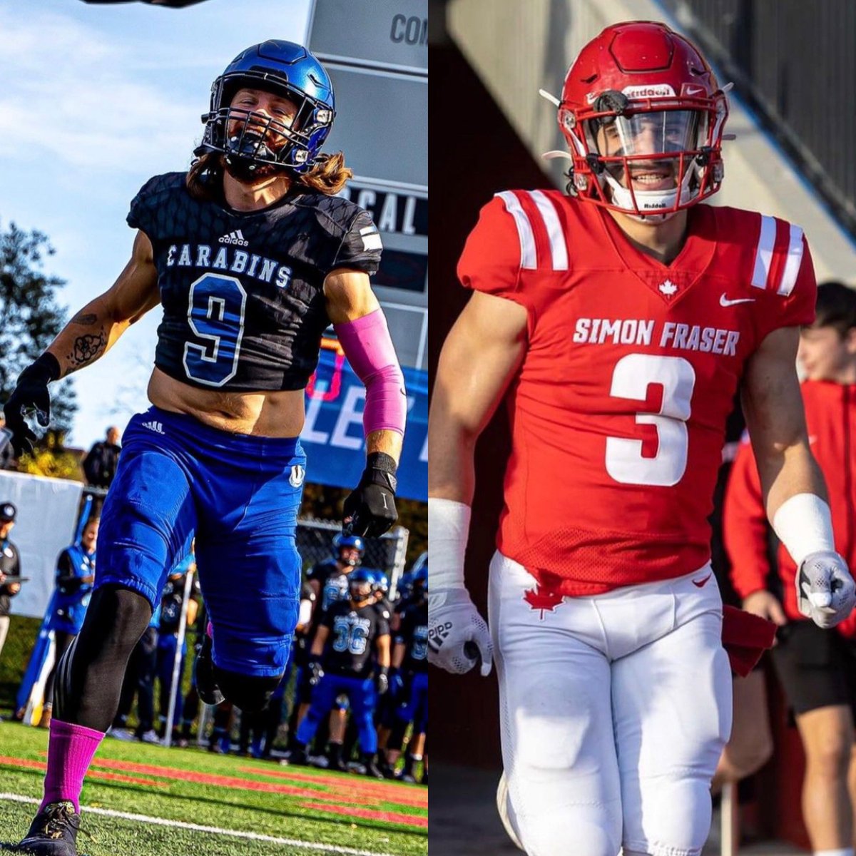 Jersey Madness
First Round

<a href="/Carabins/">Carabins</a> vs <a href="/SFUFootball/">SFU Football</a> 

Who has the best uniforms?

Twitter Exclusive Poll