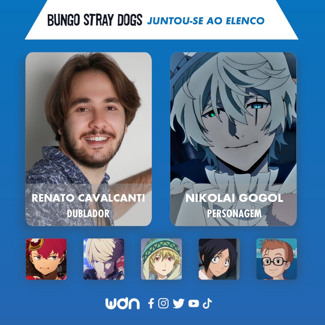 Personagens Com os Mesmos Dubladores! on X: Um dos maiores dubladores da  geração atual desde seu início na dublagem mirim, Renato Cavalcanti é um  talento nato! Renato dubla o Yukine em Noragami