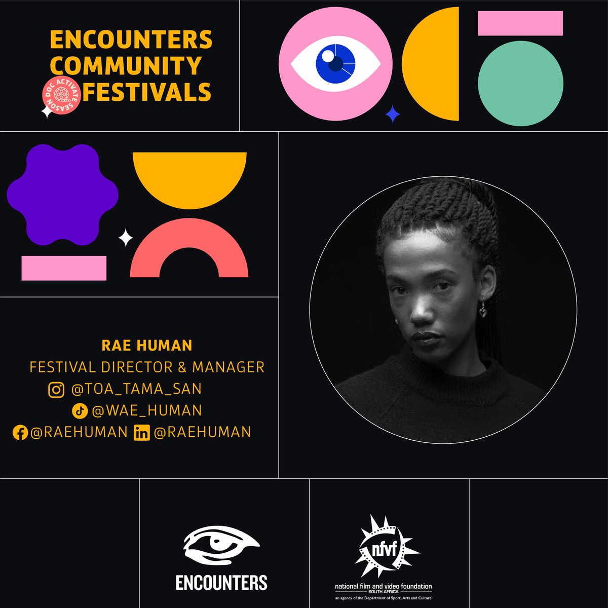 EncountersDoc's tweet image. A warm welcome to Rae and team to the first edition of the Encounters Community Festivals: Doc Activate Season 2023.

#pesp3
#encounterscommunityfestivals
#communityfestivals
#nfvf
#docactivateseason