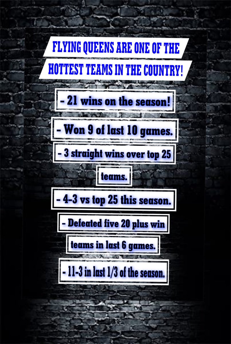 MARCH IS HERE AND…

THE FLYING QUEENS ARE ONE OF THE HOTTEST TEAMS IN THE COUNTRY!✈️👑

#marchmadness2023 💃💃💃