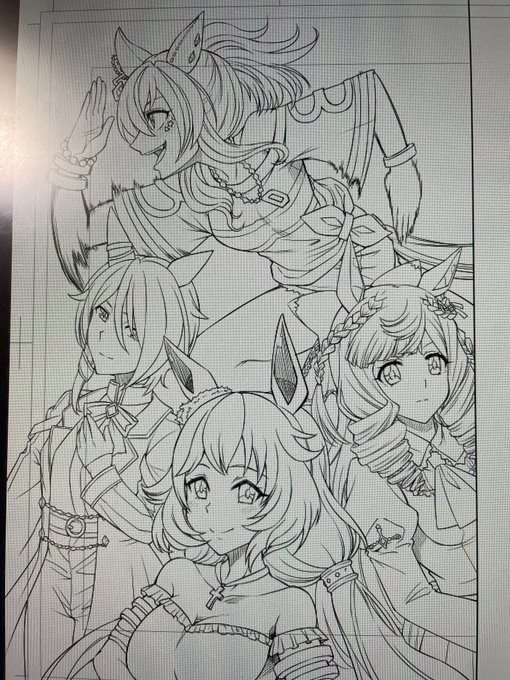 ペン入れ開始。 