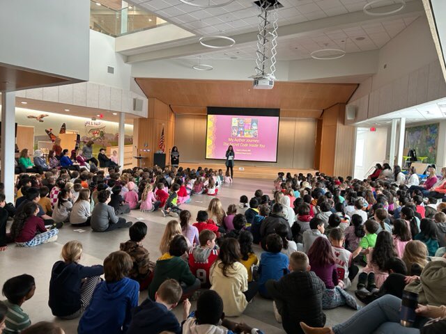FalesPrincipal's tweet photo. Thank you @rajanilarocca for an exciting and inspirational visit today!  Thank you to the Fales Parent Group for sponsoring this special event and to @ChristinaCooney for organizing it!!  #FalesCARES💙🦔 https://t.co/ySiy2ZlAOz