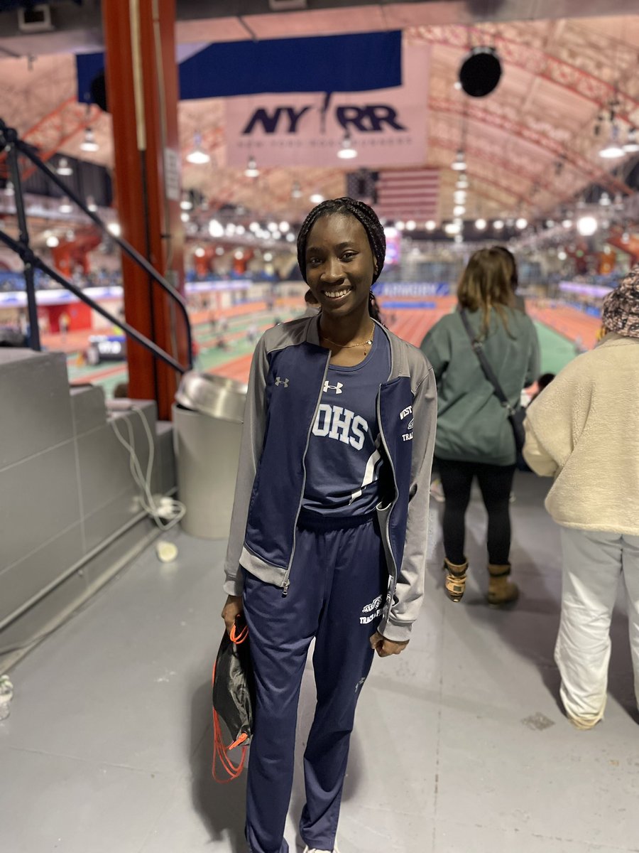 WOHSXCTF's tweet photo. Congrats Sophomore Kaia Alcime who ran her seasons best #400m time and moves to #2 on the WOHS All-Time list #EasternStatesChampionships #ArmoryNation πͺπ€π https://t.co/T3jj4RxJsk