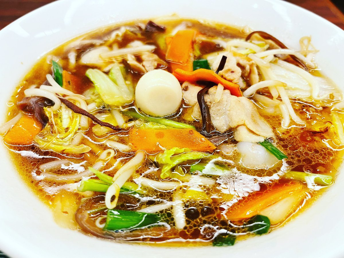 カラフル " 広東麺 " 💚💛❤️ お野菜摂取 D❗️ Cantonese noodles.