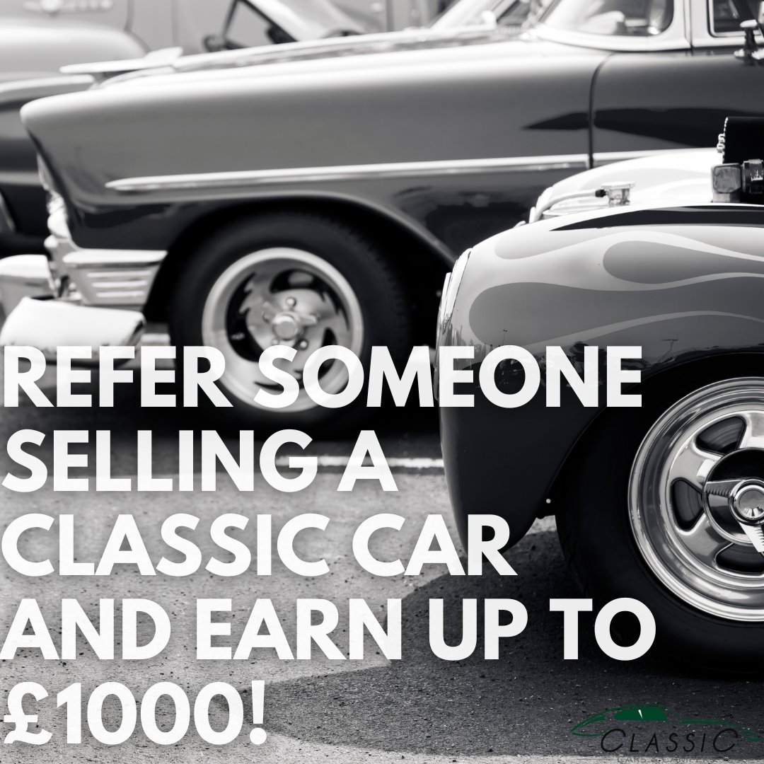 Looking to make some pocket change? If you refer someone through a successful sale with us; you'll get a tidy sum: bit.ly/3WbBIDq

#findersfee #classiccarsandcampers #vintagecarspotting #vintagecarshow