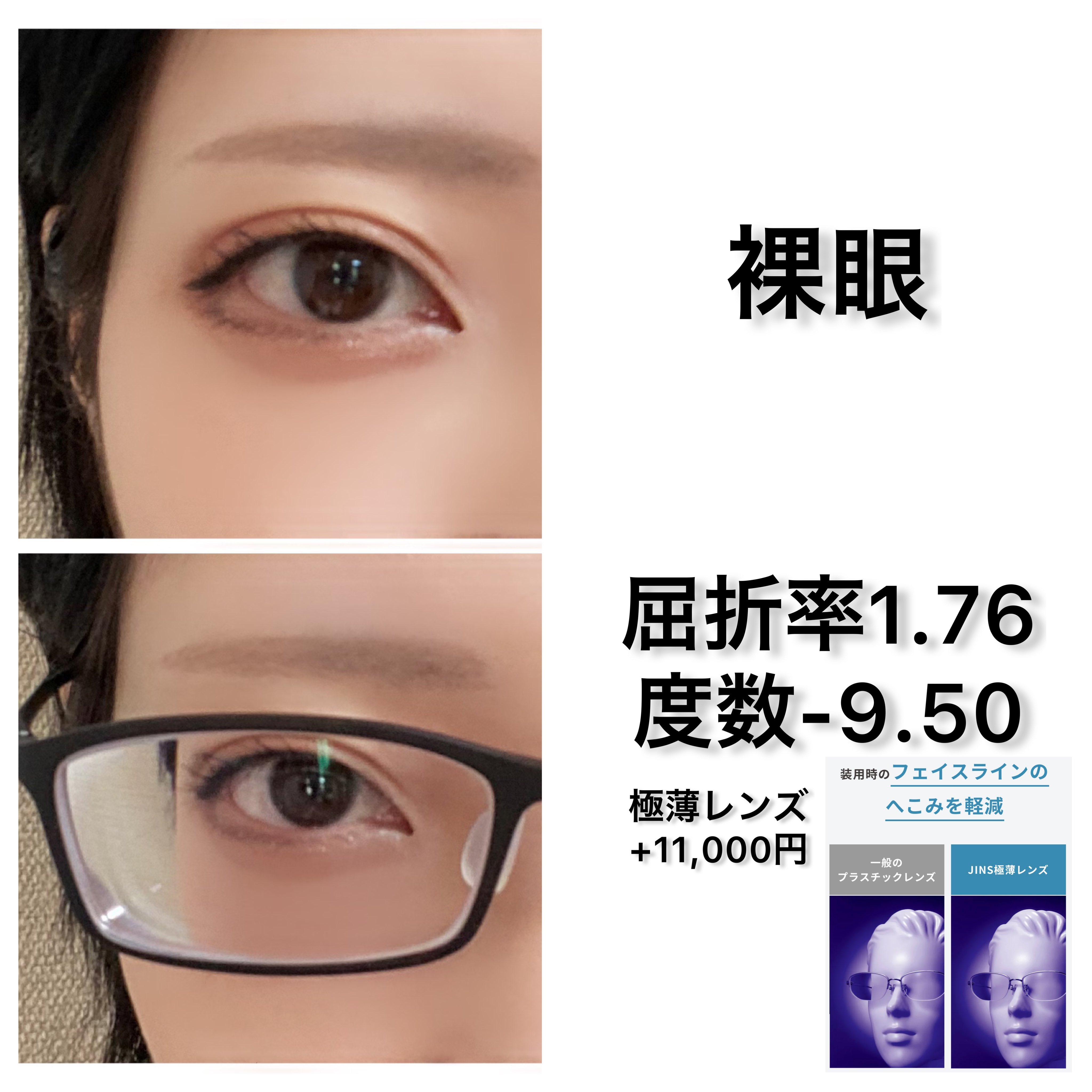 JINS極薄・非球面メガネレンズ ｜ JINS - 眼鏡（メガネ・めがね）