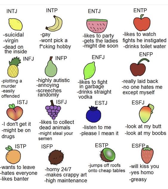 MBTI Memes on Twitter "what kind of fruit are you? 🍒 Find friends and