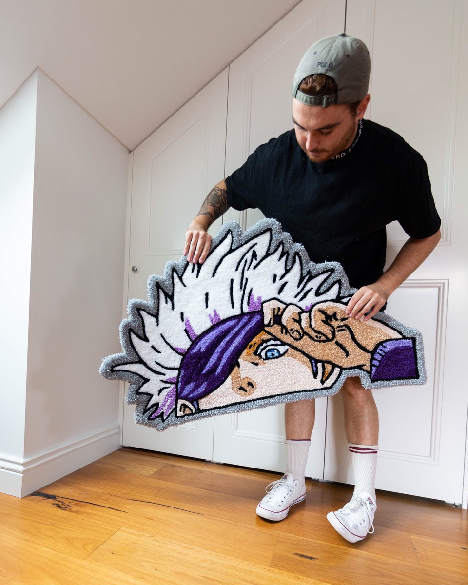 TuftOFF's tweet image. GOJO!!!!!! Came out super nice what do you guys think?!?! 

#customrug #tuft  #tufting #gojo #satorugojo #JujutsuKaisen