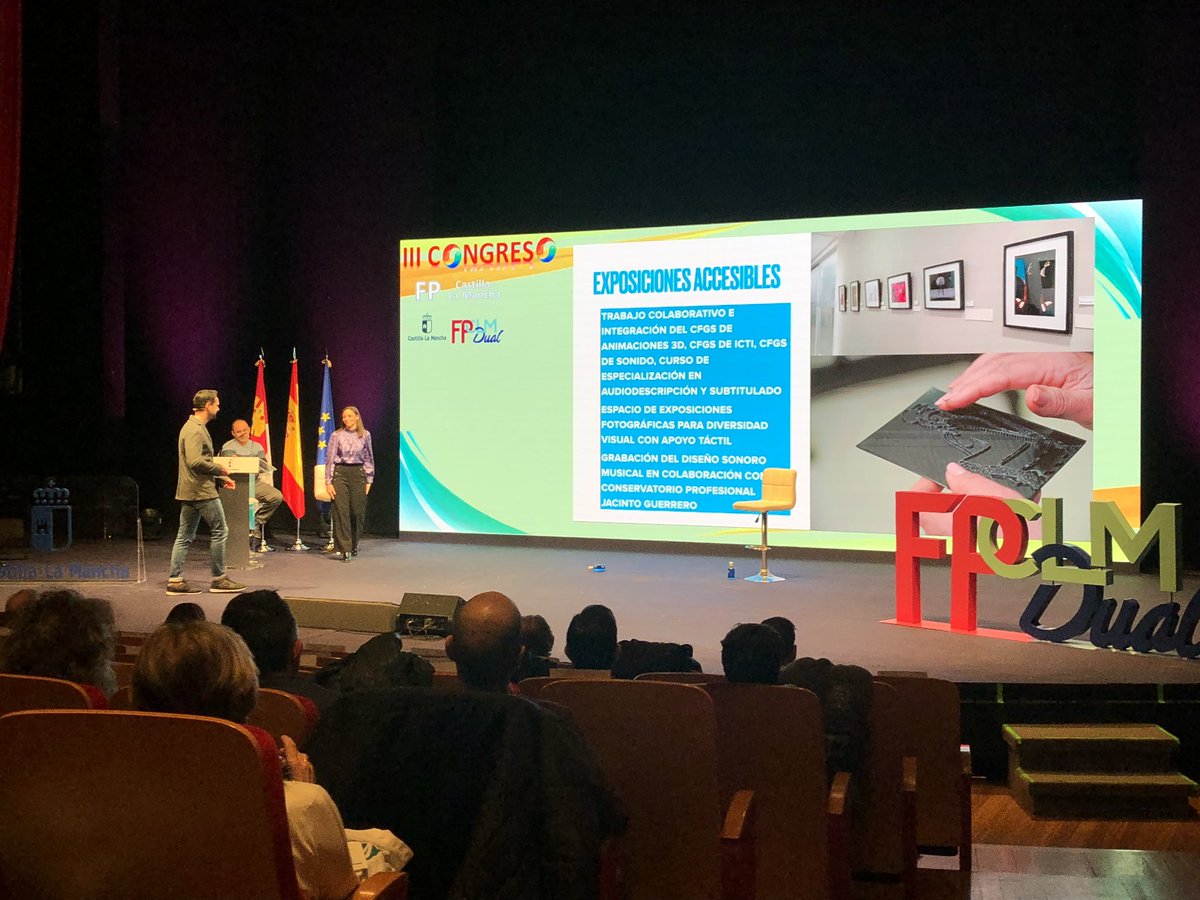III CONGRESO DE FP CLM.
Explicando nuestros proyectos de innovación #podcasteatro #músicayacción #emulive #exposicionesaccesibles.

<a href="/educajccm/">Educación C-LM</a>  <a href="/iesalfonsox/">IES ALFONSO X EL SABIO</a> #Toledo #CLM #fp #imagenysonidoax #IESAlfonsoXelSabioToledo