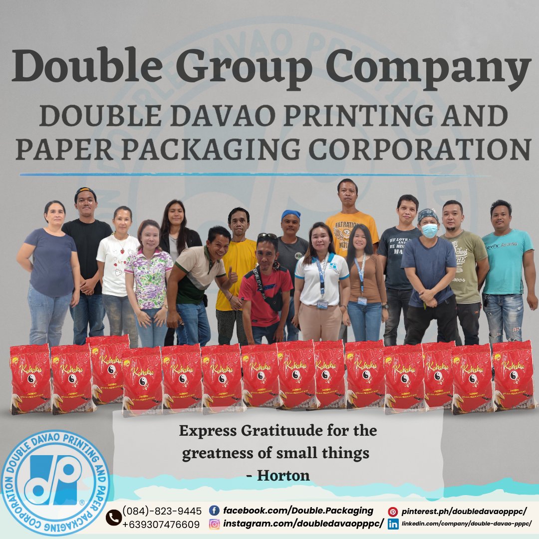 DoubleDavao's tweet photo. As a way of thanking the employees for their perfect attendance for the month of January, Double Davao wanted to express deep gratitude for the dedicated work of its employees and could never take it for granted.
#DoubleDavao #CompleteAttendance #SmallToken #kudostoall https://t.co/JjqiI3wLNY