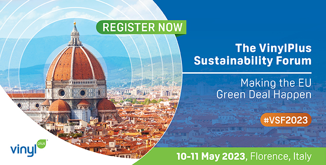 Join us for the #VSF2023 and take part to our panels on

✅The industry to support EU's ambitious goals
✅EU policy initiatives on plastics and #PVC
✅Role of PVC in paving the way to a #sustainable future in crucial sectors

👉Register at events.vinylplus.eu/the-vinylplus-…