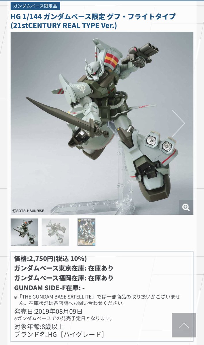 グフフライトタイプ リアルタイプ 返品送料無料 HG 1 144