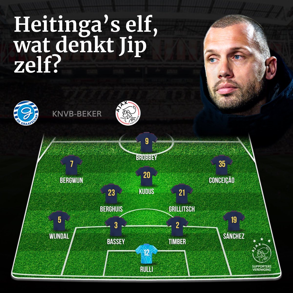 JippJanssen's tweet photo. Heitinga’s elf, wat denkt Jip  zelf? #graaja #heitingaself https://t.co/AeTMPjRMFV