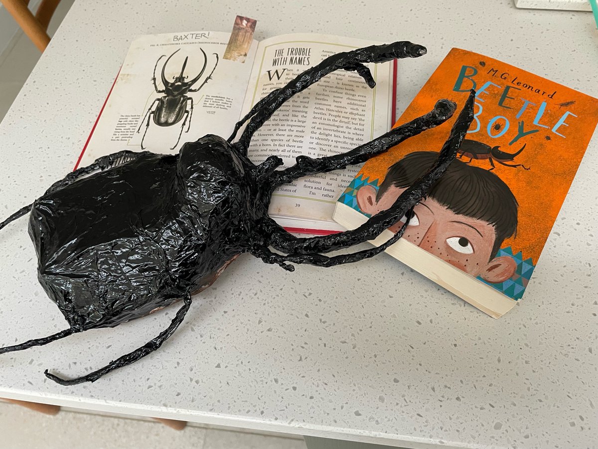 My son's school isn't celebrating #WorldBookDay till tomorrow but he had great fun making his very own Baxter so he can be Darkus from <a href="/MGLnrd/">M. G. Leonard</a>'s Beetle Boy