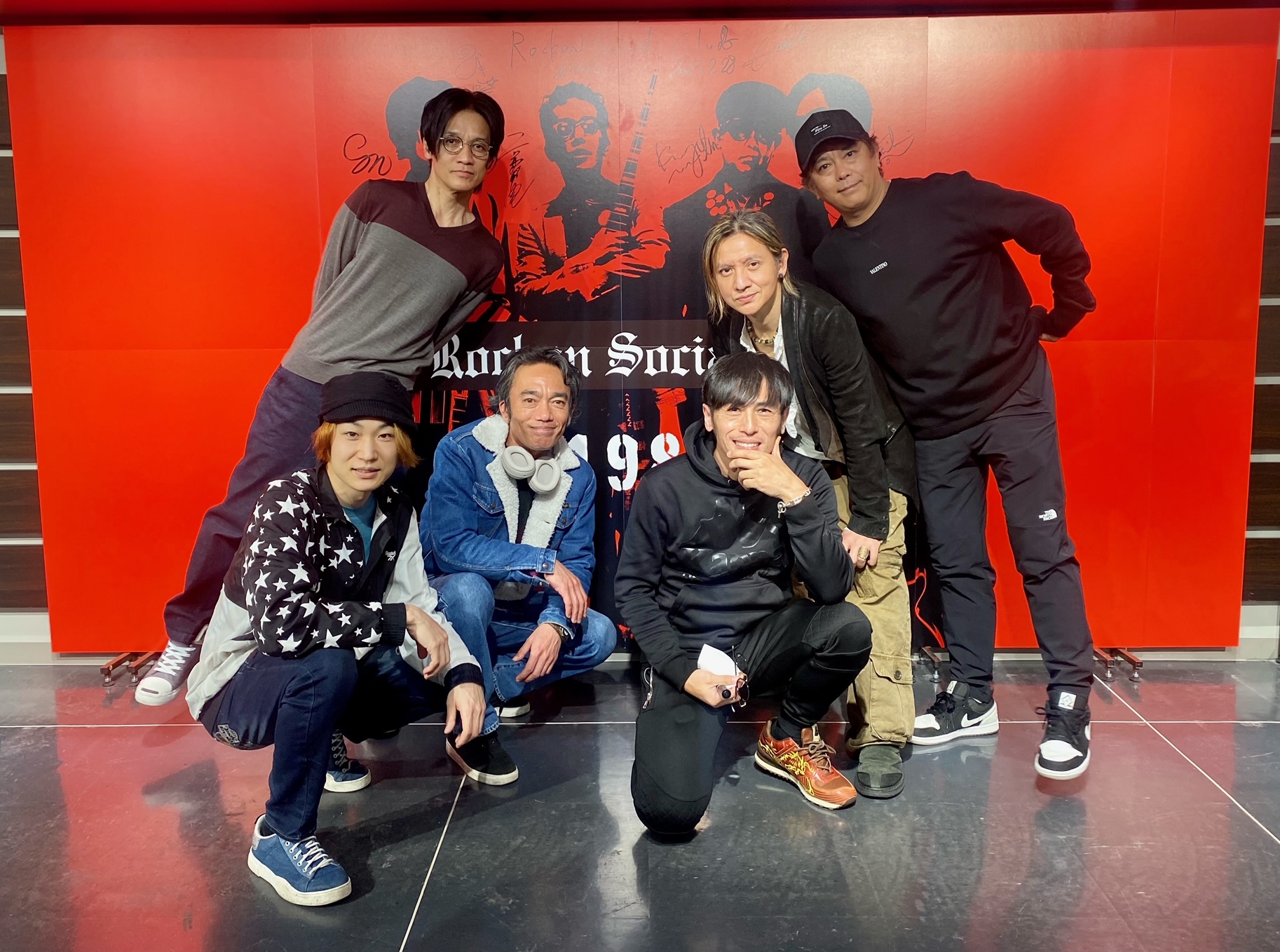 スイーツ柄 ブルー rockon social club ネイビー シャツ M 未開封