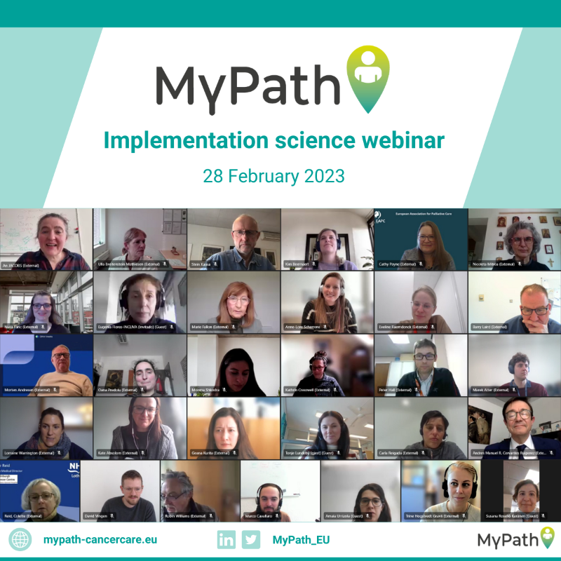 MyPath_EU's tweet photo. Last Tuesday, the MyPath #ImplementationScience webinar series kicked off! 🚀 With 39 participants, an inspirational talk by @PeterHall001, and many insightful discussions, the first steps have been taken towards the successful implementation of MyPath. #digitalhealth https://t.co/q81Ph1wEcU
