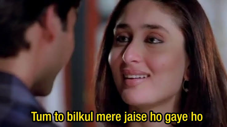 Me when I see that always happy-go-lucky friend sharing depressing memes and songs 😅😌
.
.
.
#meme #jabwemet #KareenaKapoor #bollywoodmeme #kareenakapoorkhan #jabwemetmemes