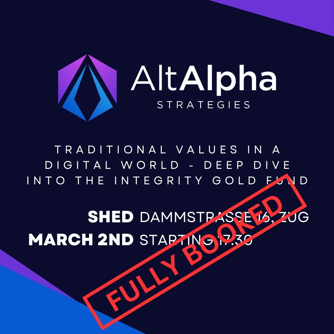 AltAlphaFunds's tweet photo. Excited to announce we have a full house tonight at our “Blockchain beyond Crypto” event at SHED, sponsored by aXedras. Subscribe to our newsletter to be informed for our next event.

https://t.co/WjpRmzc99i https://t.co/zloDlniGMg