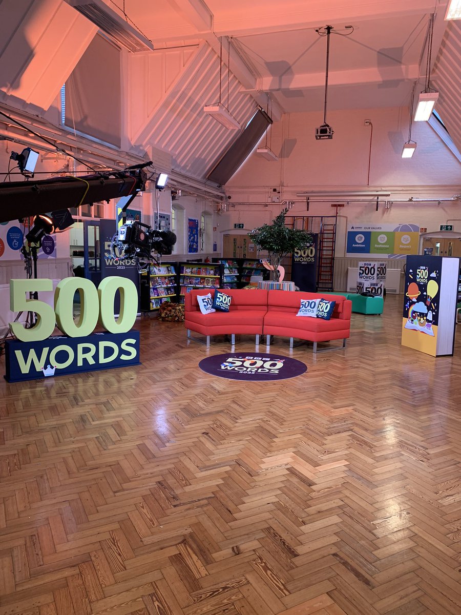 AbiSmitton's tweet photo. Absolutely incredible day at the relaunch of the #BBC500Words competition. @jonkay01 surrounded by the unbelievably enthusiastic pupils and staff at @Conway_Primary - thank you so much for letting us take over your school this morning! https://t.co/laKvMEKF6P