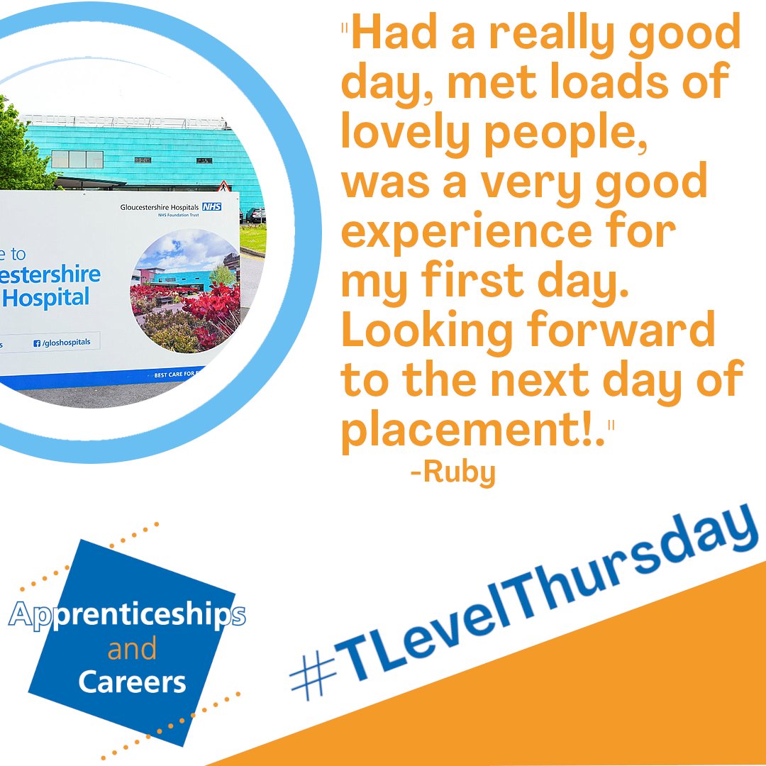GH_apprentices's tweet photo. Happy #TLevelThursday!

Ruby, one of our T Level students, shared her experience of her first day of placement in @gloshospitals Radiology. https://t.co/FHY0dnPDrr