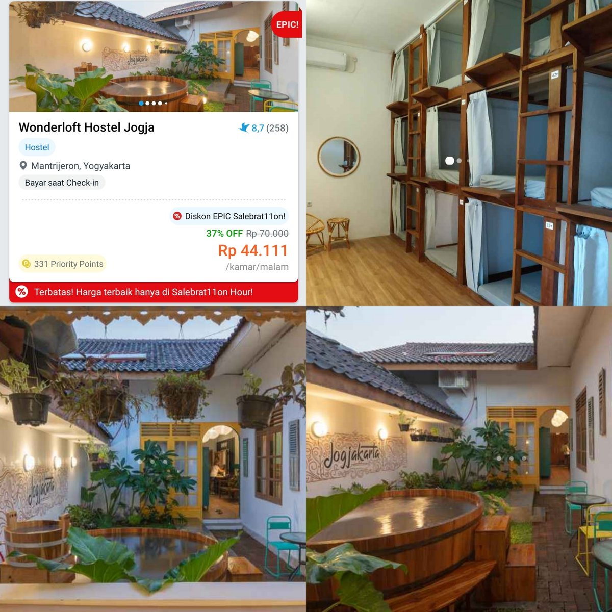 Widino's tweet photo. Peta Lodge Backpacker Hostel.
📍Tegalrejo, Rp41 ribuan/malam.

Wonderloft Hostel. 
📍Mantrijeron, Rp44 ribuan/malam.

The Packer Lodge. 
📍Malioboro, Rp69 ribuan/malam.

Home Addicts Hostel. 
📍Wirobrajan, Rp69 ribuan/malam. https://t.co/xhG7XaxKOk