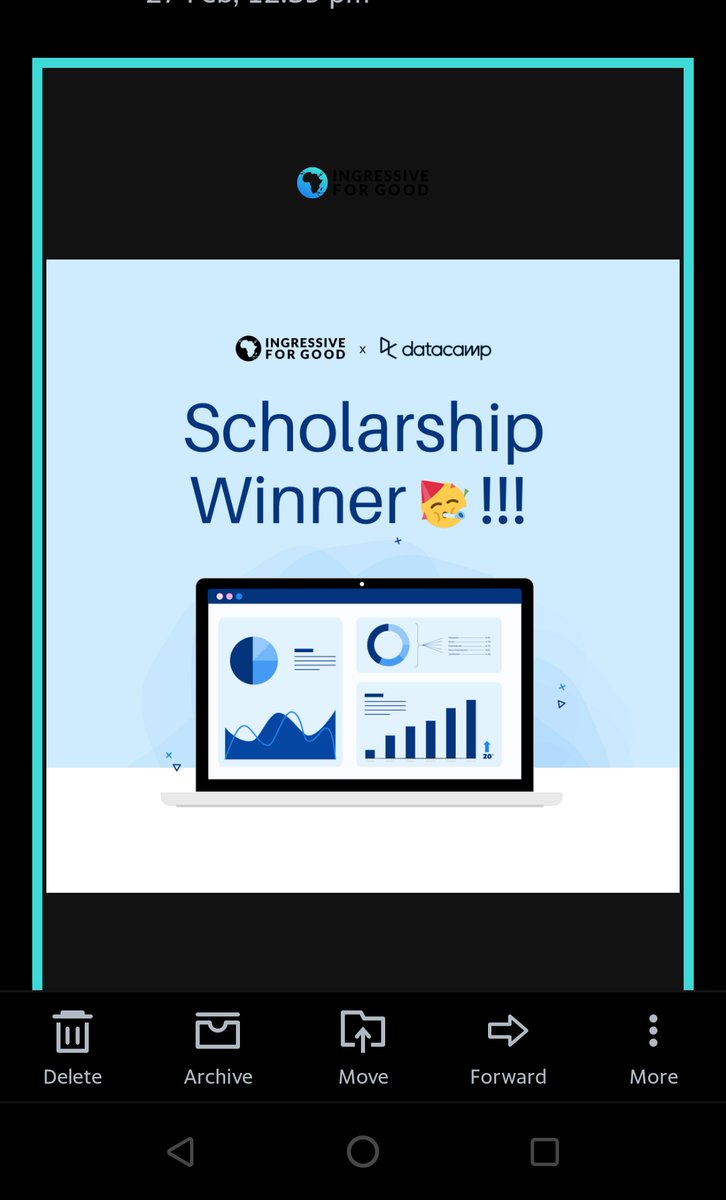 Ose_Suace's tweet photo. I just won the #I4GDataCamp scholarship and I'm thrilled to learn data skills and build my data career. Thanks to @ingressive4Good and @datacamp https://t.co/bOeQmsJdjd
