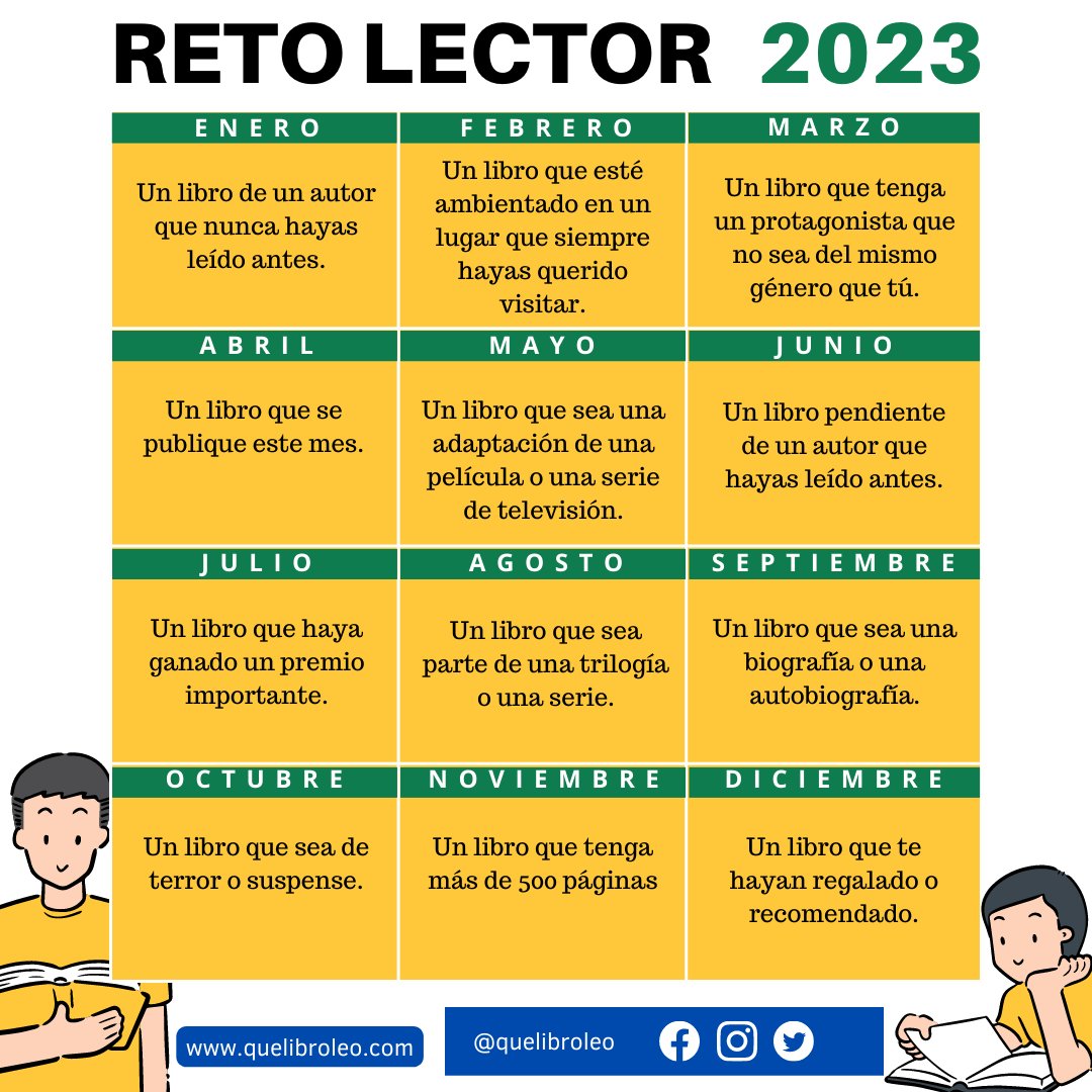 quelibroleo's tweet photo. Ya tenemos aquí el nuevo mes y continuamos con nuestro #RetoLector #marzo

https://t.co/rILk3d6PrY https://t.co/kk6BvnXlCO