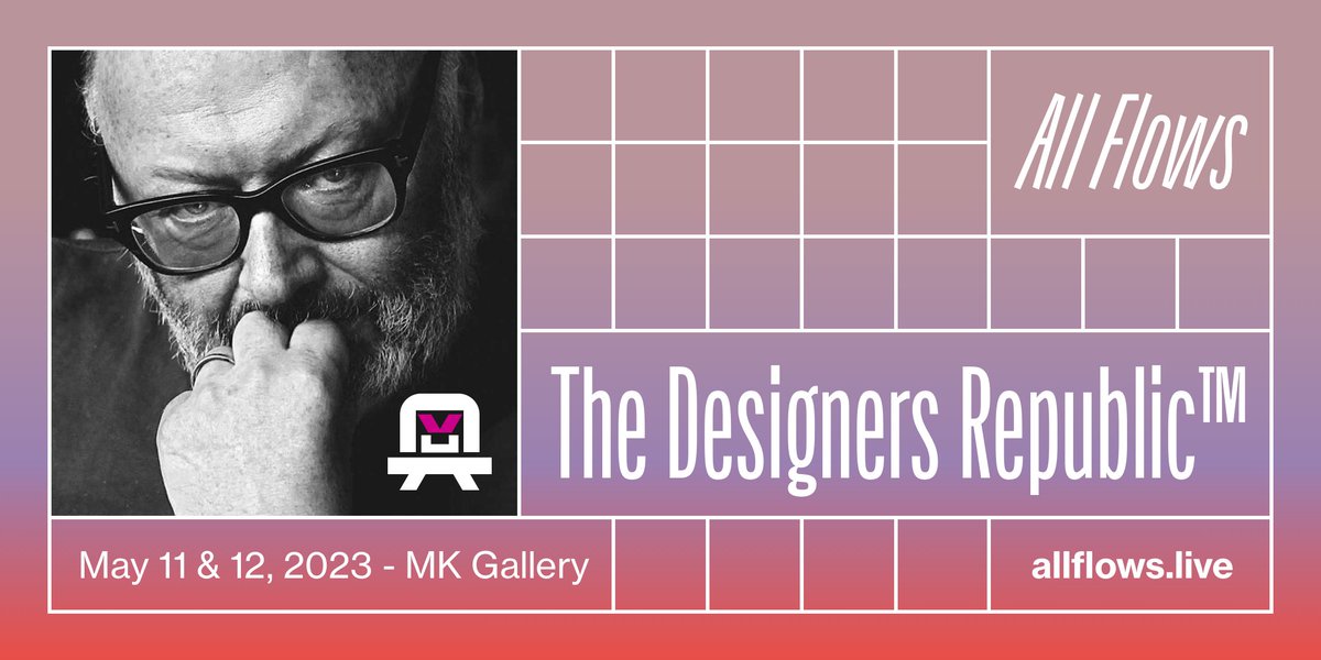 #AllFlows2023 SPEAKER ANNOUNCEMENT 🔥
Mind is blown that @thedesignersrepublic will be joining us at All Flows, our new event in Milton Keynes in the UK on May 11 & 12.

Meet TDR™ at All Flows in May. Get your tickets now - allflows.live