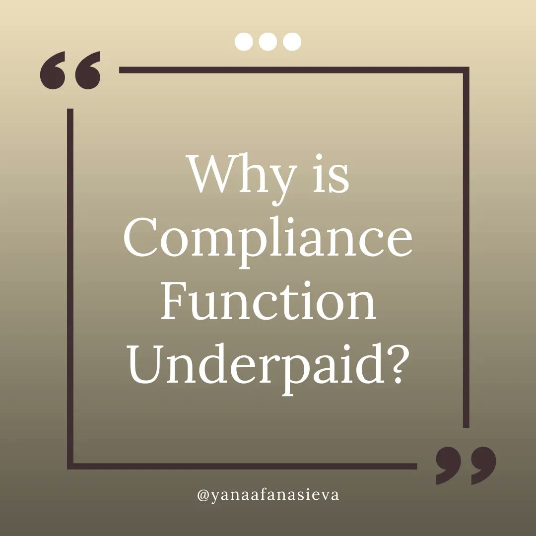 YanaAfanasieva's tweet image. How do you quantify the value of clean audits and good compliance? Why many CCOs hate numbers?
buff.ly/3XrKMEU

#compliance #compliancefunction #complianceofficer #complianceexpert #crypto #fintech #fintechcompliance #cryptocompliance #fintechstartups #riskassessment