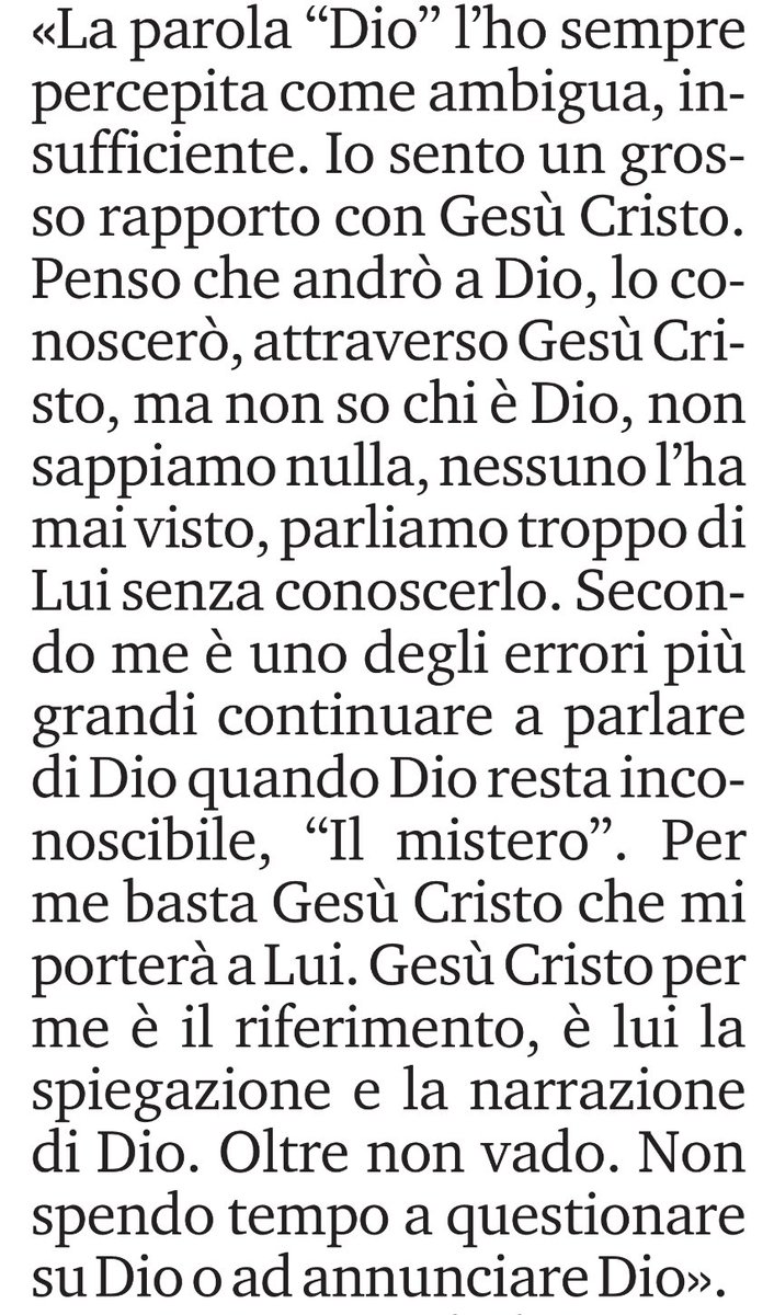 “Penso che andrò a #Dio, lo conoscerò, attraverso #GesùCristo, ma non so chi è Dio, non sappiamo nulla, nessuno l'ha mai visto, parliamo troppo di Lui senza conoscerlo”. Bella intervista di <a href="/agasso_domenico/">Domenico Agasso</a> su <a href="/LaStampa/">La Stampa</a> per gli 80 anni di <a href="/enzobianchi7/">enzo bianchi</a> (tanti auguri!)