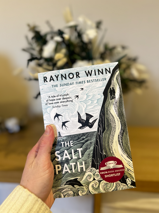 OnSideYZ's tweet photo. "Raynor Winn's #TheSaltPath is a story of hope when all seems lost. It's a book that stays with you, and inspires you to live in the moment, appreciate nature &amp; what you have. It also raises important points about perceptions and attitudes towards homelessness" 
#WorldBookDay https://t.co/6i0BbZ3LuC