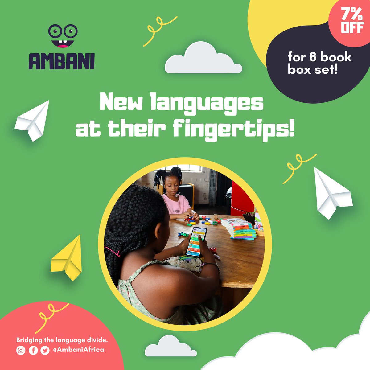 At Ambani Africa, we recognize the importance of multilingual education in breaking down barriers to learning. 

Celebrate diversity and learn a new language with Ambani Africa AR books. 🌍📖

#multilingualism #learningmadefun #AugmentedReality