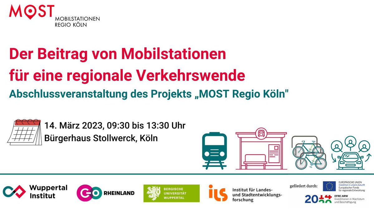 Wuppertal Institut (@wupperinst) on Twitter photo Abschlussveranstaltung des Projekts #MOST Regio Köln "Der Beitrag von #Mobilstationen für eine regionale #Verkehrswende
🗓️14. März 2023 in Köln
👥 @ILS_forschung <a href="/Uni_Wuppertal/">Bergische Universität Wuppertal</a> <a href="/140points/">tippingpoints</a> <a href="/oekomobil/">Ökomobil</a> <a href="/VerkehrNRW/">Mobilität NRW</a> <a href="/mreiserer/">Marissa Reiserer</a> & <a href="/Wupperinst/">Wuppertal Institut</a>
📍Jetzt anmelden
wupperinst.org/a/wi/a/s/ad/80… Abschlussveranstaltung des Projekts #MOST Regio Köln "Der Beitrag von #Mobilstationen für eine regionale #Verkehrswende
🗓️14. März 2023 in Köln
👥 @ILS_forschung <a href="/Uni_Wuppertal/">Bergische Universität Wuppertal</a> <a href="/140points/">tippingpoints</a> <a href="/oekomobil/">Ökomobil</a> <a href="/VerkehrNRW/">Mobilität NRW</a> <a href="/mreiserer/">Marissa Reiserer</a> & <a href="/Wupperinst/">Wuppertal Institut</a>
📍Jetzt anmelden
wupperinst.org/a/wi/a/s/ad/80…