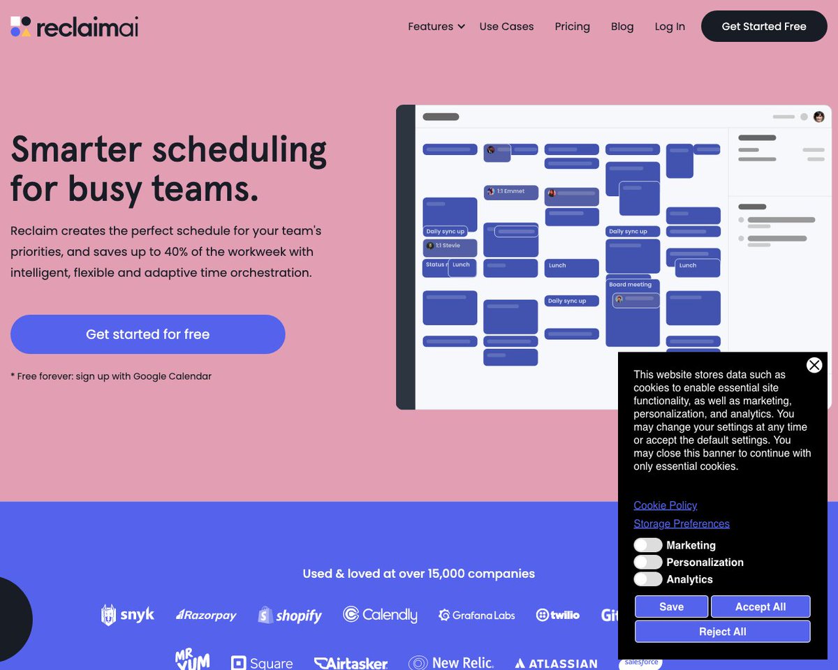 enbifa's tweet image. 🔥💡Discover &quot;Reclaim AI&quot; 

The ⌚ Productivity AI Tool

Try it at reclaim.ai

Follow me for new #AI Tools.

Check it out among hundreds of other AI tools on my #AIToolbox repository:

github.com/enbifa/AI-Tool… 

#ReclaimAI
#AI