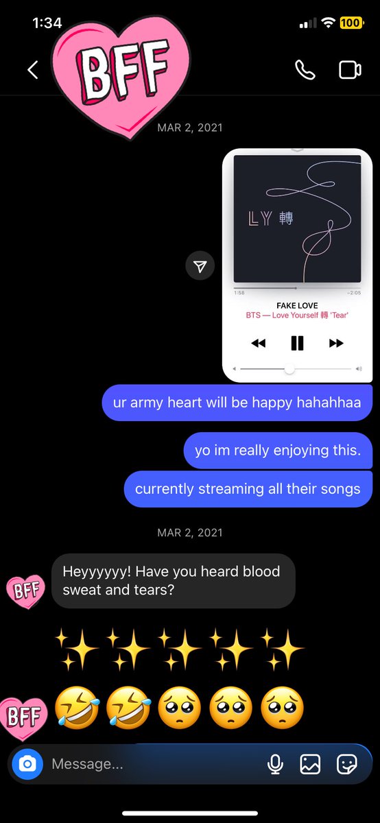 hiy_kk's tweet photo. Today is my armyversary!!!!!🥳🥳🥳

Here’s an ss of me chatting my friend who was trying to get me into bts that time but i just didn’t give it a try until i discovered and listened to them myself…and the rest is history! 💫

#2yearswithBTS #armyversary
#아포방포 @BTS_twt https://t.co/89PR2v3qfy