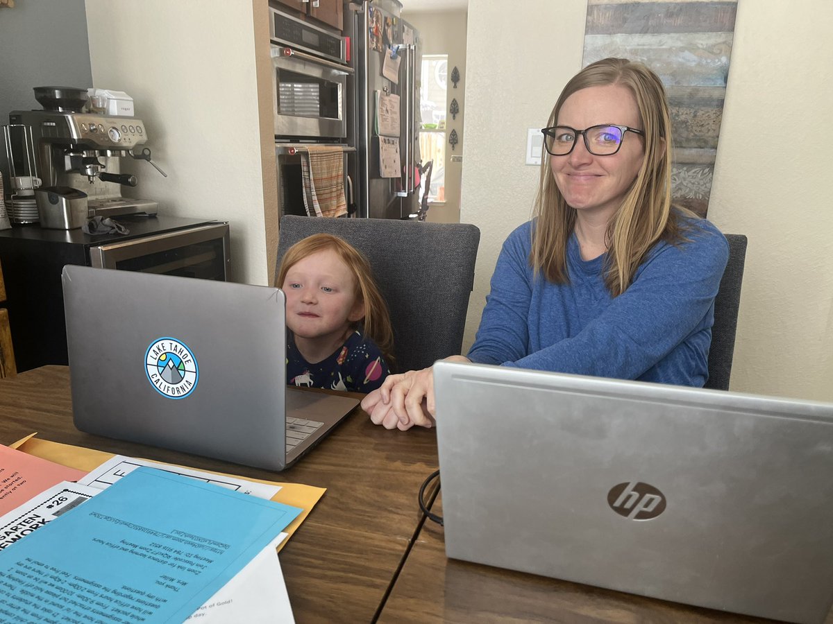 realBrianMoll's tweet image. My Distance Learning/Working crew! So proud of Liv for getting it done and hanging tough while mom and dad did our thing. We even got some PE in! #WCSDProud #WeAreWCSD