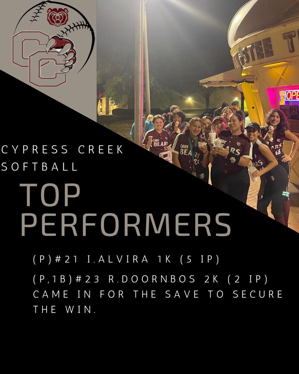 Cypress Creek Bears Softball tweet media