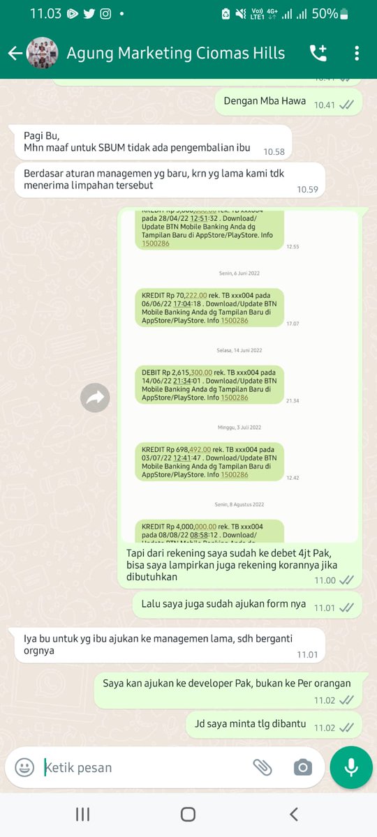 tolong kami pak/bu untuk SBUM pihak developer <a href="/CiomasHills/">Ciomas Hills</a>  tidak mau mengembalikan ke kami, itu hak kami tapi tidak di bayarkan kembali,semua warga dirugikan dengan !!!! bagaimana ini ? <a href="/bankbtn/">Bank BTN</a>  <a href="/ojkindonesia/">OJK Indonesia</a>